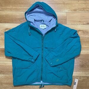 Eddie Bauer Men's Large Jacket Full Zip Fleece Lined Green Medium